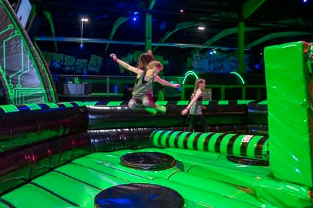 Ninja Wipeout at Flip Out Stoke