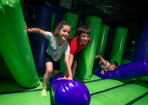 Inflatable at Flip Out Watford