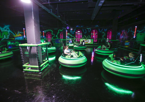 Bumper Cars at Flip Out Canary Wharf