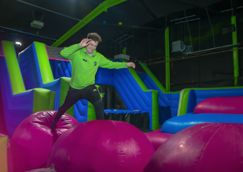 Inflatable at Flip Out Glasgow