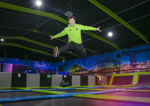 Trampolines at Flip Out Glasgow