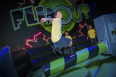 Ninja Wipeout at Flip Out Manchester