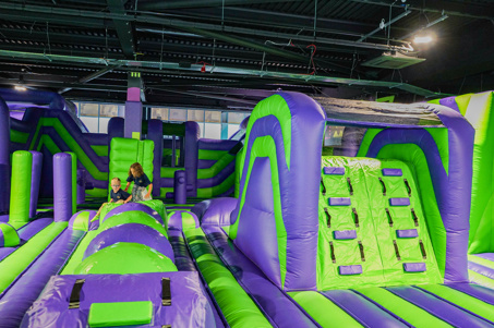 Inflatable Obstacle Course at Flip Out Livingston