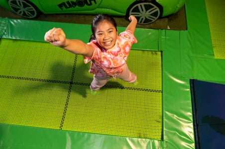 Trampolines at Flip Out Stoke