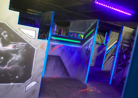 Laser Quest at Flip Out Canary Wharf