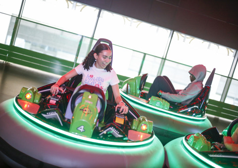 Bumper Cars at Flip Out Canary Wharf