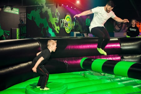 Ninja Wipeout at Flip Out Blackburn