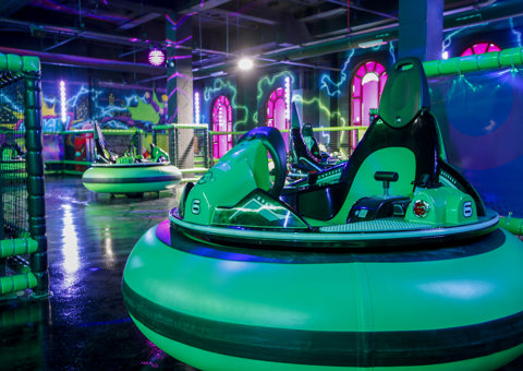 Bumper Cars at Flip Out Canary Wharf