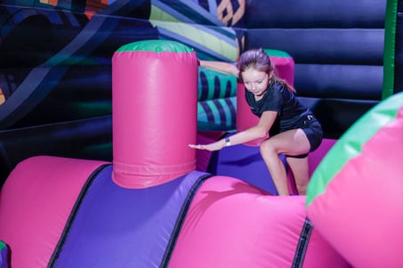 Inflatable Obstacle Course at Flip Out Rushden Lakes