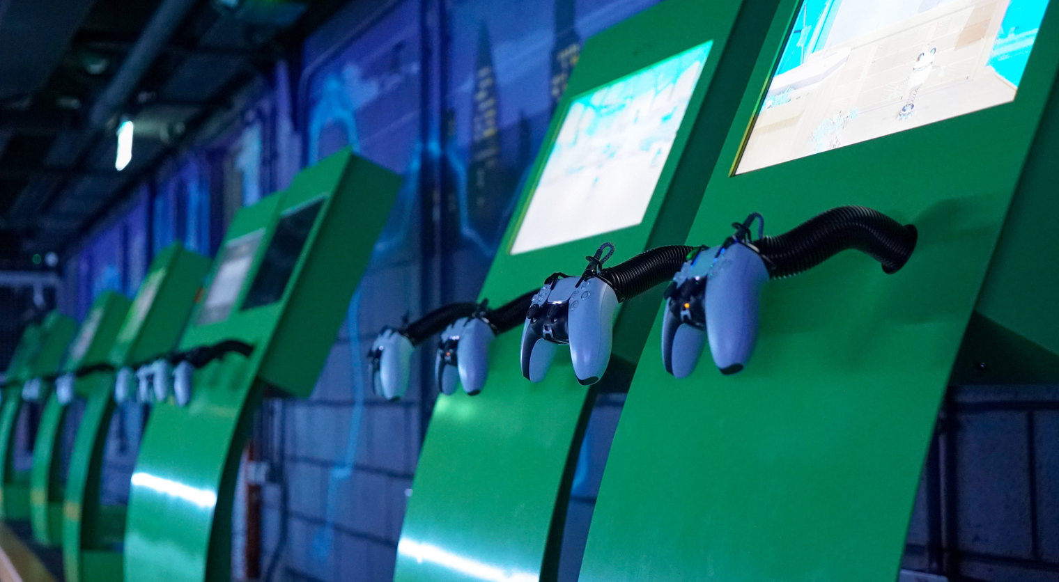 PS5 controllers at Flip Out UK