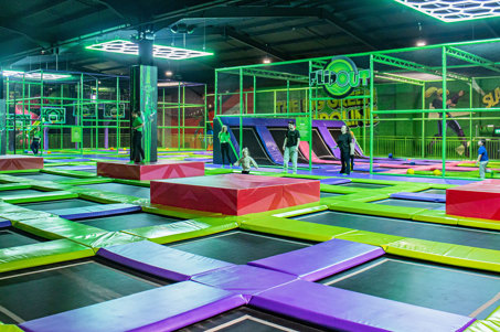 Trampolines at Flip Out Leeds