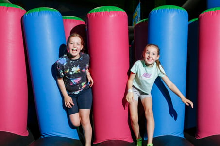 Inflatable at Flip Out Rushden Lakes